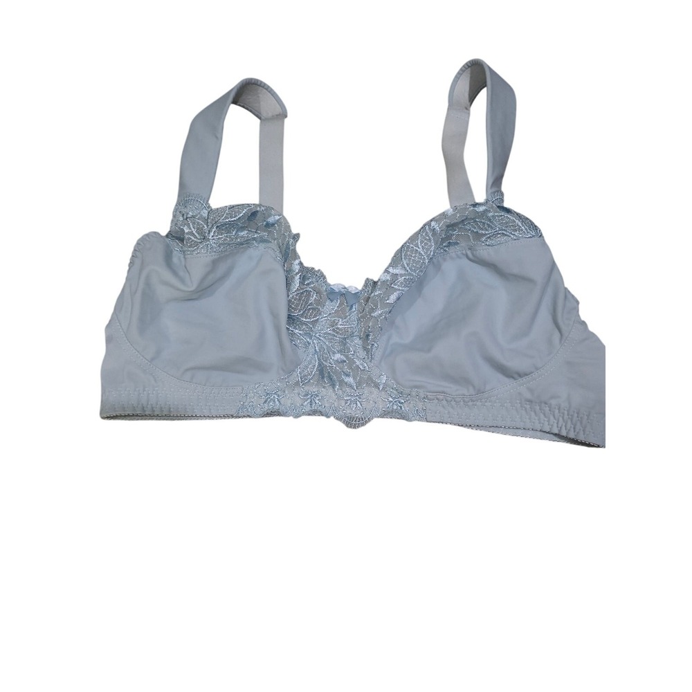 Curve Muse Bra 38D Womens Light Blue Wireless Not Padded Comfort Strap